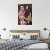 Liebe Eternal: Personalisierte Verlobung Foto Wrap Leinwanddruck (Insitu (Schlafzimmer))