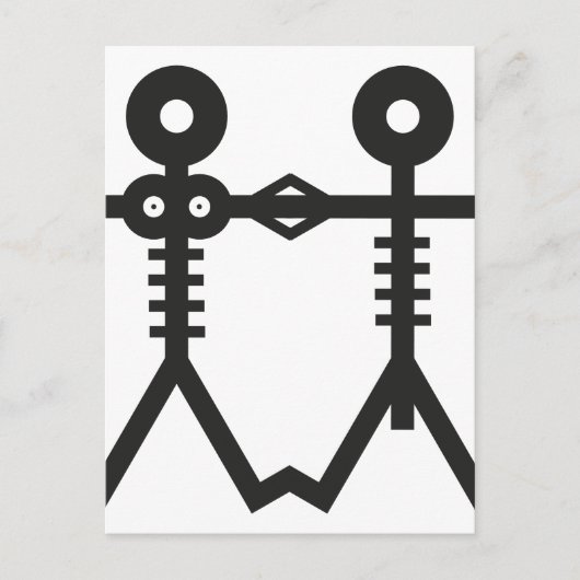 Liebe Eternal Skeletons Icon 2007 Art Postkarte (Vorderseite)