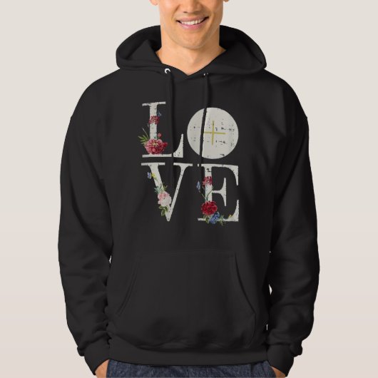 Liebe Eucharist Erste Heilige Kommunion Christlich Hoodie (Vorderseite)