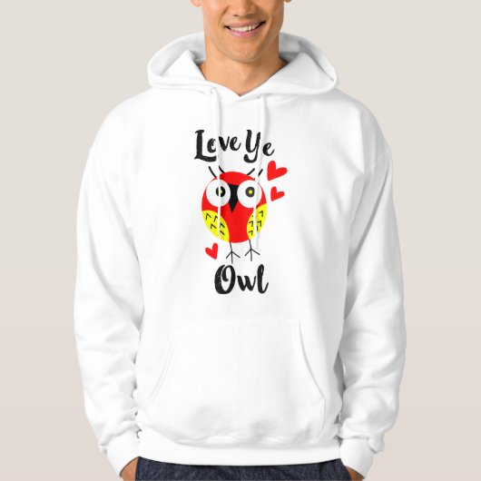 Liebe Eule Hoodie (Vorderseite)