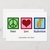 Liebe Euphonium Niedliche Weihnachtszeit Feiertagskarte (Vorne/Hinten)