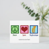 Liebe Euphonium Niedliche Weihnachtszeit Postkarte (Stehend Vorderseite)