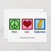 Liebe Euphonium Niedliche Weihnachtszeit Postkarte (Vorne/Hinten)