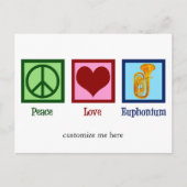 Liebe Euphonium Niedliche Weihnachtszeit Postkarte (Vorderseite)