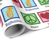 Liebe Euphonium Weihnachten Geschenkpapier (Rolleneckpunkt)