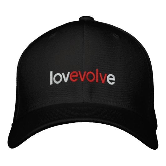 Liebe Evolve bestickte Wollkappe Baseballkappe (Vorderseite)