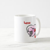 Liebe Ewe Valentine Kaffeetasse (VorderseiteRechts)