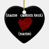 Liebe Ewige Liebe Embrace Bewahren Gotik Keramikornament (Hinten)