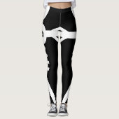 Liebe Ewige Skelette Symbol 2007 Schwarz-Weiß Leggings (Vorderseite)