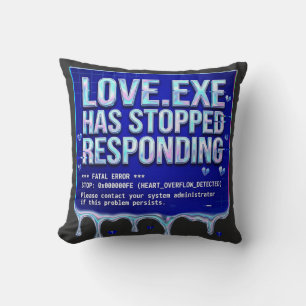 Liebe Exe Bluescreen des Todes Y2K Tech Lustiger C Kissen