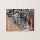 Liebe Exotic Reptile Iguana Haustier Foto Personal Puzzle (Horizontal)
