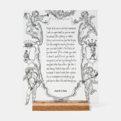 Liebe Expression Line Art Viktorianisch einfach Acrylschild (Vorderseite)