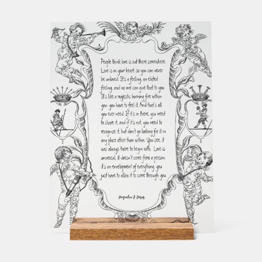 Liebe Expression Line Art Viktorianisch einfach Acrylschild (Vorderseite)