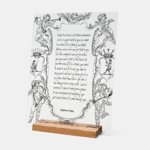 Liebe Expression Line Art Viktorianisch einfach Acrylschild