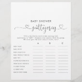 Liebe Extravagant Script Baby Shooting Scattegorie (Vorderseite)