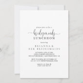 Liebe Extravagant Script Bridesmaids Luncheon Dusc Einladung (Vorderseite)
