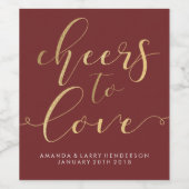 Liebe Extravaganter Hochzeitswein-Etikett Weinetikett (Einzelnes Label)