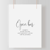 Liebe Extravagantes Skript Hochzeit Open Bar Sign Poster