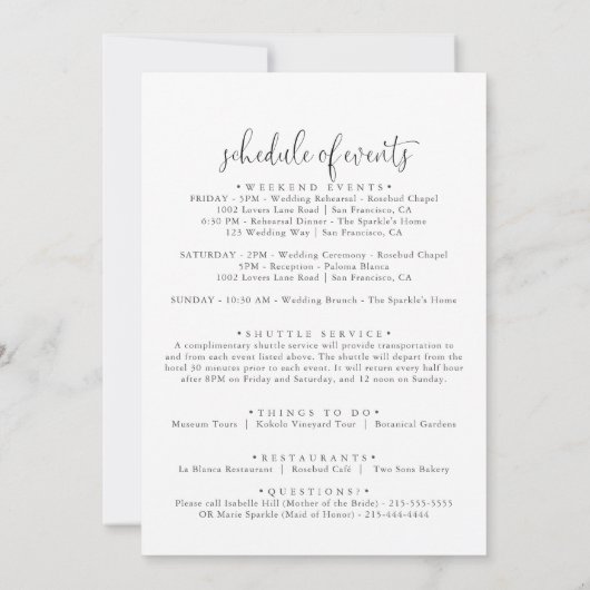 Liebe Extravagantes Skript Hochzeitsschreiben Will (Rückseite)