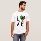 Liebe - Fahne St. Kitts und Nevis T-Shirt (Vorne ganz)