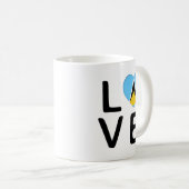 Liebe - Fahne von Saint Lucia Kaffeetasse (VorderseiteRechts)