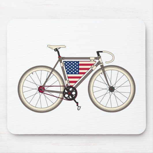 Liebe-Fahrrad, Liebe Amerika Mousepad (Vorne)