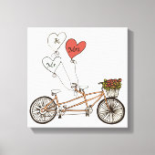 Liebe Fahrrad Mr. & Mrs. gepackte Leinwand (Vorderseite)