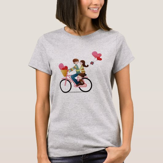 Liebe Fahrrad T-Shirt (Vorderseite)