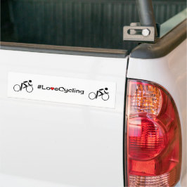 Liebe Fahrradslogan weiß Autoaufkleber