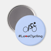 Liebe Fahrradunterschrift blau Magnet (Vorderseite/Rückseite)
