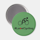 Liebe Fahrradunterschrift grün Magnet (Vorderseite/Rückseite)