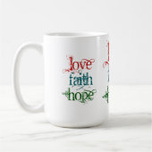 LIEBE-FAITH-HOFFE KAFFEETASSE (Links)