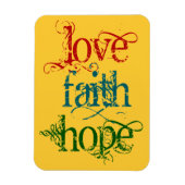 LIEBE FAITH HOFFE MAGNET (Vertikal)