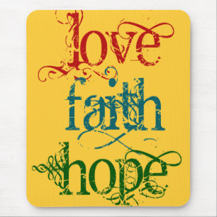 LIEBE FAITH HOFFE MOUSEPAD