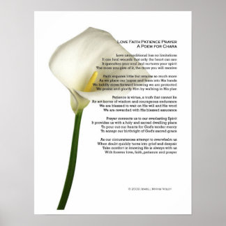 Liebe Faith Patient Gebet Poster