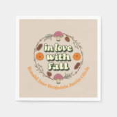 Liebe Fall Erntedank Familiennamen anpassen Serviette (Vorderseite)