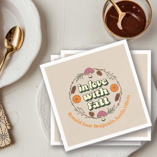 Liebe Fall Erntedank Familiennamen anpassen Serviette