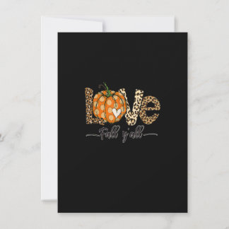 Liebe Fall Y'All Leopard Print Pumpkin Erntedank Einladung