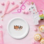 LIEBE Fall Y'all Leopard Print Pumpkin Trendy Aut Pappteller (Party)