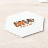 LIEBE Fall Y'all Leopard Print Pumpkin Trendy Aut Untersetzer (angewinkelt)