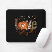 Liebe Fall Y'all Leopard Pumpkin Halloween Thanksg Mousepad (Mit Mouse)