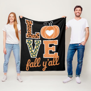 Liebe fällt euch allen Leopardenprint Herbst Thank Fleecedecke