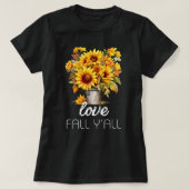 Liebe fällt Y'all | Herbstleaves | Niedlicher Fall T-Shirt (Design vorne)