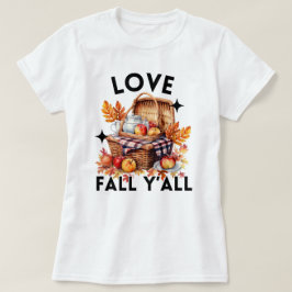 Liebe fällt Y'all | Herbstleaves | Niedlicher Fall T-Shirt
