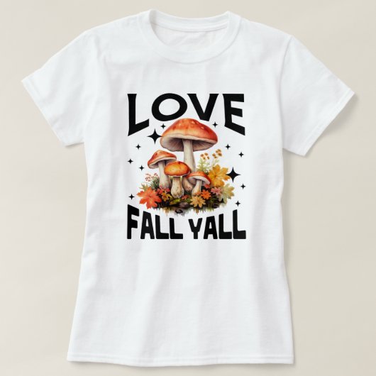Liebe fällt Y'all | Herbstleaves | Niedlicher Fall T-Shirt (Design vorne)