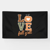 Liebe fällt Y'All Leopard Print Fall Erntedank Banner (Horizontal)