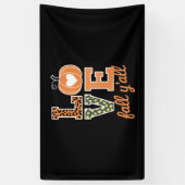 Liebe fällt Y'All Leopard Print Fall Erntedank Banner (Vertikal)