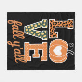Liebe fällt Y'All Leopard Print Fall Erntedank Fleecedecke (Vorderseite (Horizontal))