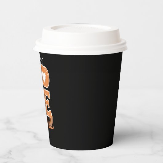 Liebe fällt Y'All Leopard Print Fall Erntedank Pappbecher (Links)