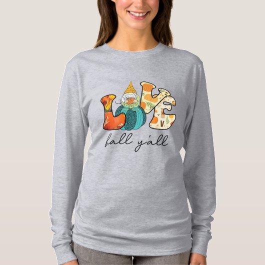 Liebe fällt Y'all T-Shirt (Vorderseite)